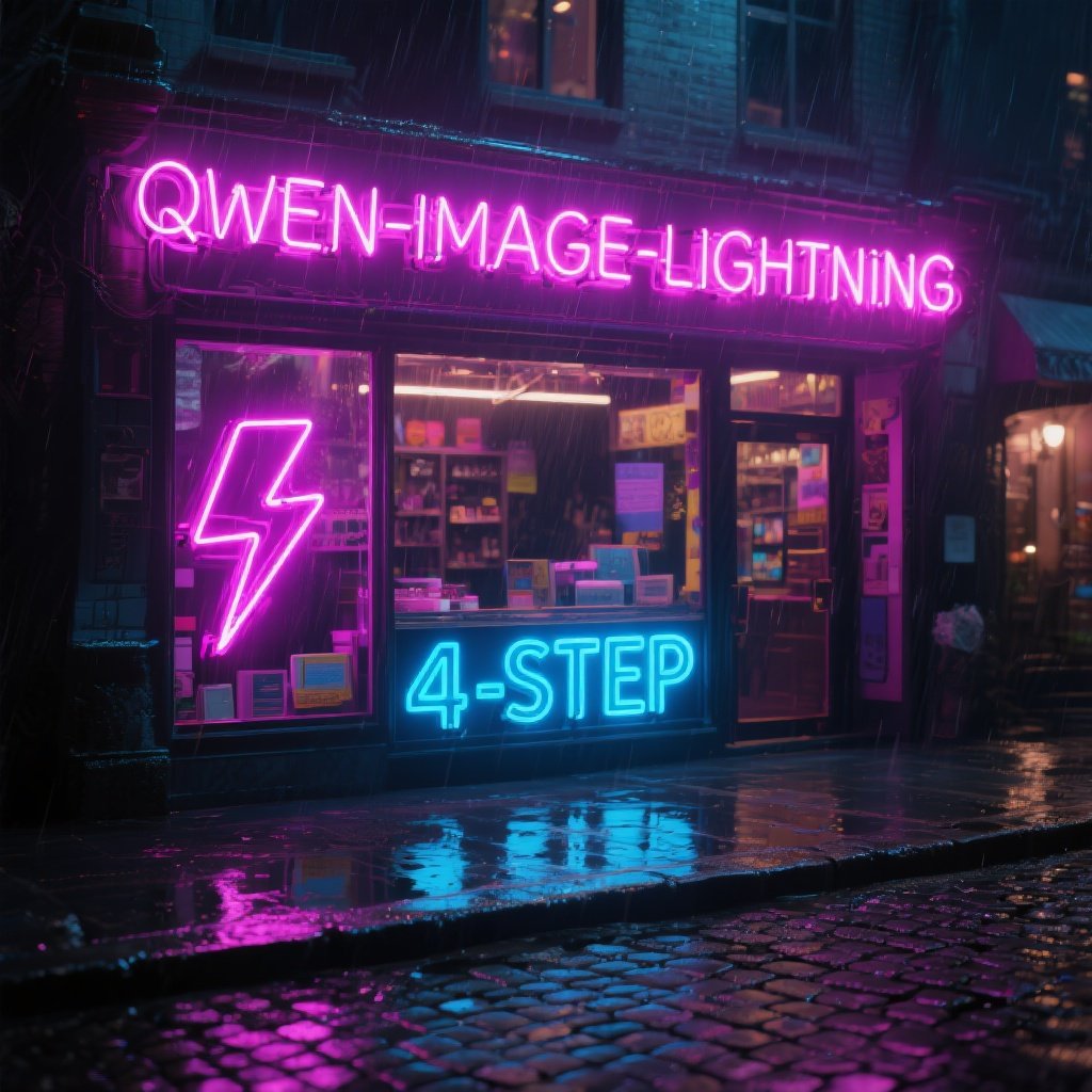 Qwen‑Image-Lightning (4 steps)