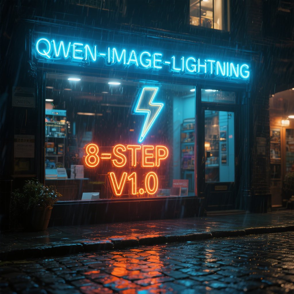 Qwen‑Image-Lightning (8 steps V1.0)
