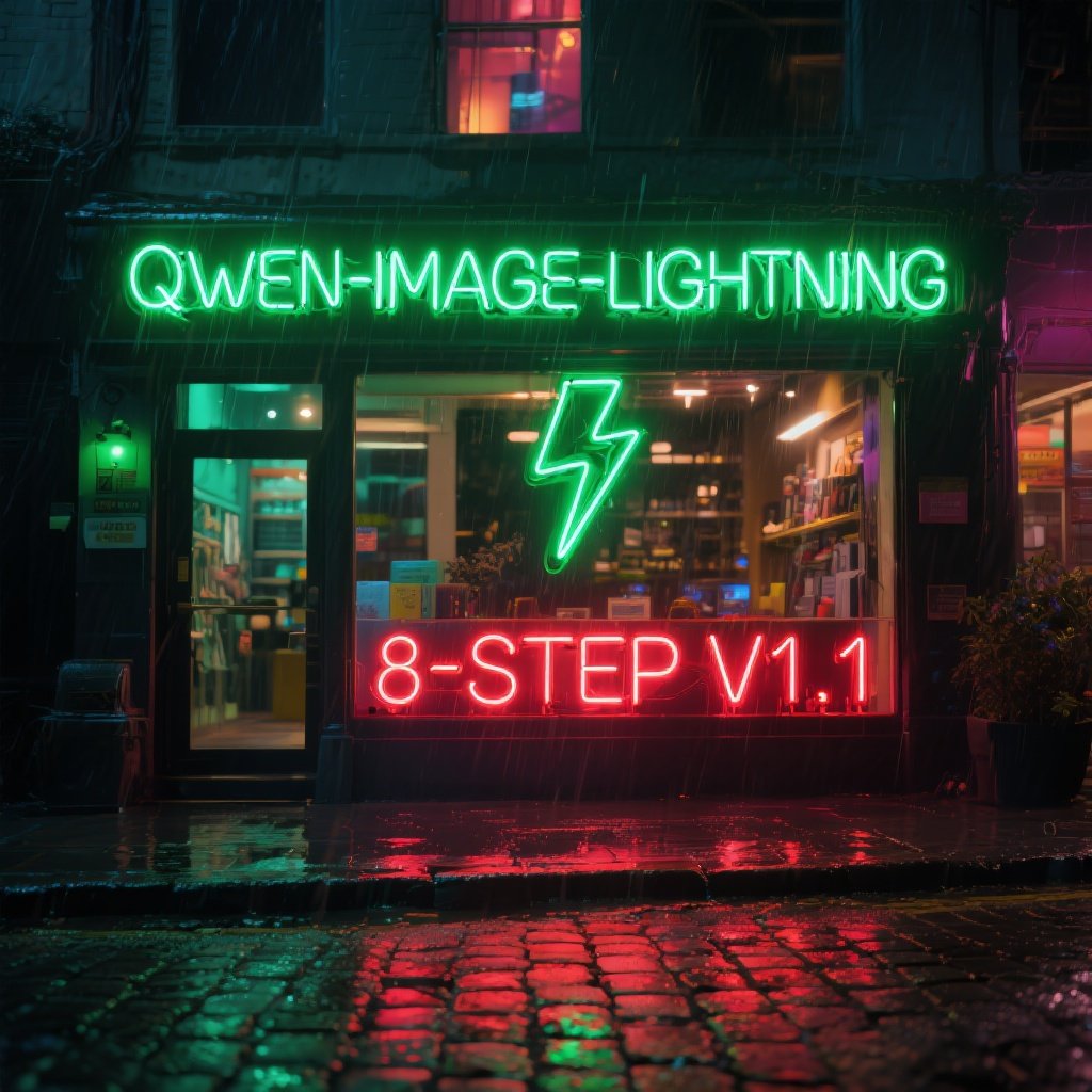 Qwen‑Image-Lightning (8 steps V1.1)