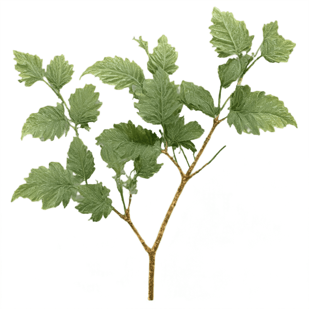 plant with fine leaves and stems, macro photo